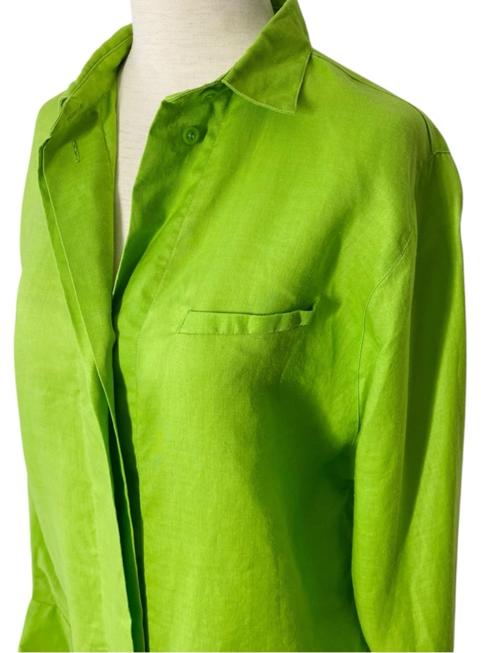 VINTAGE BRETT HARRISON Oversized 100% Linen Shirt - Picture 3 of 8